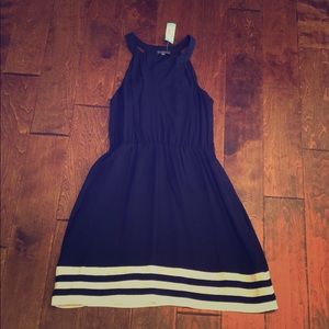 Navy and white women’s size medium short dress